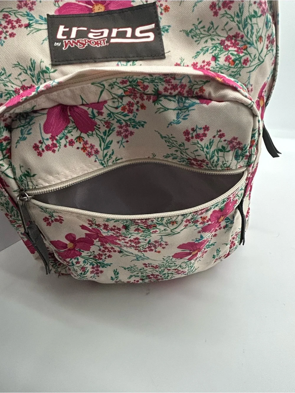 Trans by Jansport Floral Pink Canvas Backpack 15x13x5